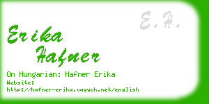 erika hafner business card